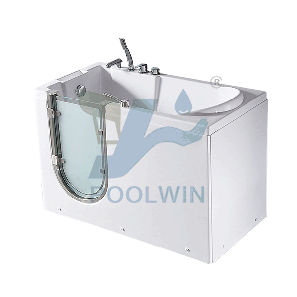 Factory wholesale modern smart bathtub small apartment type walk-in acrylic sitting side door bathtub 