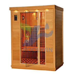 Newest Design Small Steam Spa Cabinet 2 Person Home Personal Use Safety Full Wooden Sauna Room 