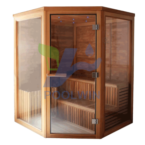 Household Luxury Wooden Steam Sauna Room Spa Tub Sauna Room 4-6 People Bath Combined Sauna Room 