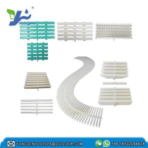 Factory Swimming Pool Accessories Wavy Grating Overflow High Quality ABS Different Colors Non-skid Plastic Gratings